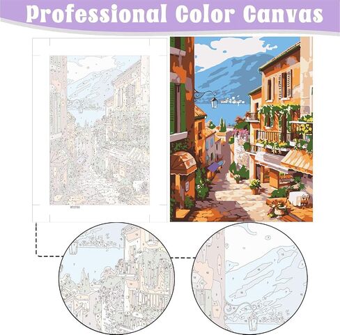 Framed Paint by Numbers Canvas Kit for Adults, Textured Canvas, Easel, Brushes, Acrylic Paints, Hanging Hardware Included in Saudi Arabia