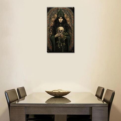 Tucocoo Halloween Witches DIY Paint by Numbers for Adults Scary Skeleton Easy Paint by Numbers for Beginner DIY Acrylic Painting Kits for Home Wall Art Decor Aesthetic 12''x20''inch Without Frame in Saudi Arabia