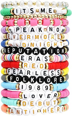 NEWITIN 16 قطعة أساور الصداقة للفتيات تمتد أساور مطرز الأزياء إلهام أساور لطيف ملون الصداقة سوار مجموعة هدايا مجوهرات للنساء الفتيات in Kuwait