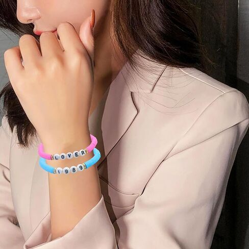 NEWITIN 16 قطعة أساور الصداقة للفتيات تمتد أساور مطرز الأزياء إلهام أساور لطيف ملون الصداقة سوار مجموعة هدايا مجوهرات للنساء الفتيات in Kuwait