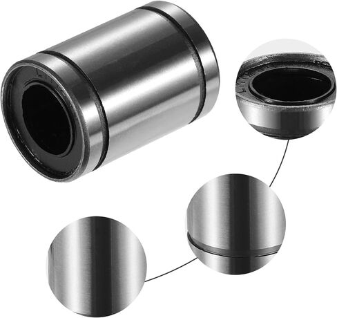 ACROPIX LM12UU 12 مم IDx21mm ODx30 مم طول محامل كروية خطية باللون الفضي - عبوة من 4 قطع in Saudi Arabia