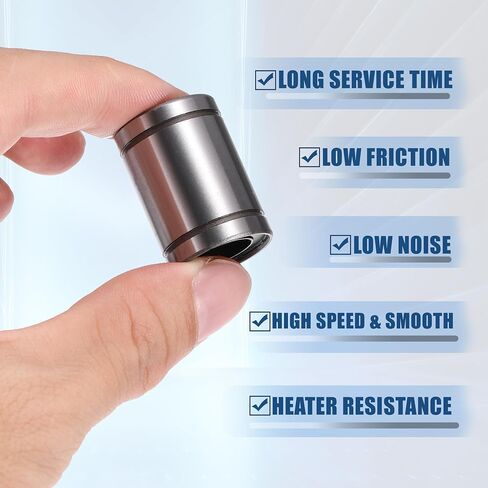 ACROPIX LM12UU 12 مم IDx21mm ODx30 مم طول محامل كروية خطية باللون الفضي - عبوة من 4 قطع in Saudi Arabia