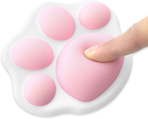 YIANI لطيف القط مخلب الماوس وسادة دعم المعصم، مريحة لينة المعصم وسادة اليد تخفيف آلام اليد مع قاعدة مطاطية غير قابلة للانزلاق للمنزل، كمبيوتر مكتبي كمبيوتر محمول 4.3 × 3.7 بوصة، كبير in Kuwait