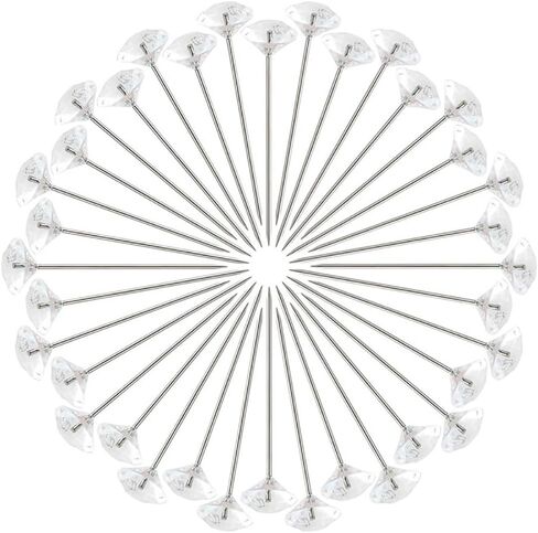 100 Pcs Faux Diamond Corsage Boutonniere Pins Bouquet Flower Pins Rhinestones Floral Pins Straight Pins for Wedding Jewelry Decoration in Saudi Arabia