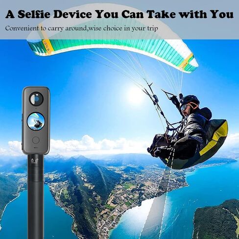 عصا سيلفي قابلة للتمديد، عصا سيلفي غير مرئية عالمية خفيفة الوزن 19 سم / 7.48 بوصة إلى 73 سم / 28.74 بوصة للهواتف الذكية، عصا تمديد Gimbal للكاميرا والفيديو والهواتف الذكية والسفر in Kuwait