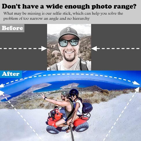 عصا سيلفي قابلة للتمديد، عصا سيلفي غير مرئية عالمية خفيفة الوزن 19 سم / 7.48 بوصة إلى 73 سم / 28.74 بوصة للهواتف الذكية، عصا تمديد Gimbal للكاميرا والفيديو والهواتف الذكية والسفر in Kuwait