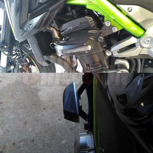 Motorcycles Fall Protection Frame Crash Pads Engine Case Sliders Protector Compatible with Z900 Z 900 2016-2021 (Black) in Saudi Arabia