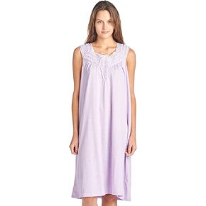 Casual Nights Women's Fancy Lace Trim Sleeveless Nightgown
