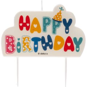 Original Birthday Candles | Happy Birthday Decoration with Decorative Letters - 10 x 6 cm
