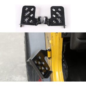 CheroCar for TJ Foot Pegs Door Hinge Foot Rest Kick Panel External Accessories for 1997-2006 Jeep Wrangler TJ