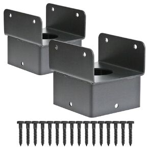 6x6 Post Anchor Connector (4 Pack), Stainless Steel Post Caps Tie Bracket for 6x6 and 4x6 Wood Posts, Beam Anchor Connector, Post Base Bracket for Supporting Wood Beams