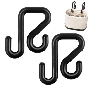 4-Pack Black 3-Inch Aerial Bucket Lip Bucket Hooks, Aerial Bucket Hooks, Aerial Basket Hooks, Lineman Bucket Tool Holders, Tool Bag or Apron Holder Hooks