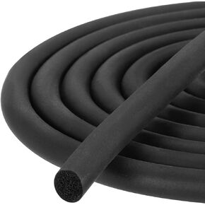 uxcell Foam Rubber Weather Seal Strip, 8mm(0.31") Diameter x 8 Meters (26.25Ft) Long Round EPDM Solid Rubber for Reduce Noise, Shock, Friction