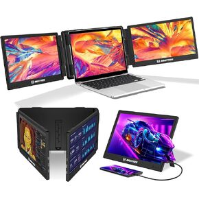 شاشة كمبيوتر محمول ثلاثية X2 11.6 بوصة 1080P FHD IPS 60 هرتز لوحة شاشة قابلة للفصل مع منافذ USB-A/USB-C/HDMI موسع الشاشة يناسب 13 بوصة - 17.3 بوصة ويندوز، كمبيوتر محمول Mac OS، Switch/Xbox/PS5، Android in Kuwait