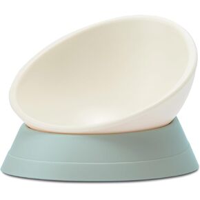 DZXZY French Bulldog Food Bowl, Slanted Tilted Pug Dog Bowl,Non-Slip Pet Feeder for Frenchie, Shih Tzu, Flat Faced Small Dogs, Puppies,Cat(Pink, M -2 Cup)