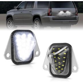 LED License Plate Light Compatible with Cadillac Escalade Chevy Silverado 1500 2500 Suburban Tahoe Tag Light GMC Sierra 1500 2500 3500 Assembly Replacement