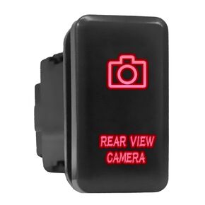Rear View Camera Symbol Older Model Push Button Compatible with Toyota (/ Surface Size 1.54 x 0.83 inches)