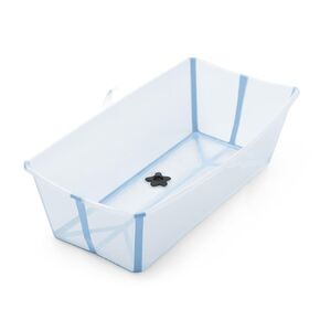 Stokke Flexi Bath X-Large, Ocean Blue - Spacious Foldable Baby Bathtub - Lightweight & Easy to Store - Convenient to Use at Home or Traveling - Best for Ages 0-6
