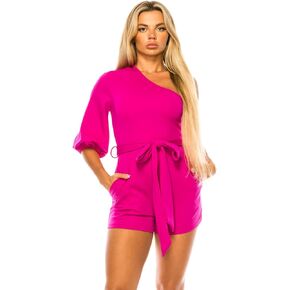 womens Women's One-piece Rompers, Long Sleeve, Off Shoulder, Short, Sexy, Jumpsuit, Casual Dress