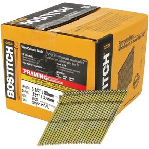BOSTITCH S16D131GAL-FH 28 Degree 3-1/2-Inch by .131-Inch Wire Weld Galvanized Framing Nails (2,000 per Box)