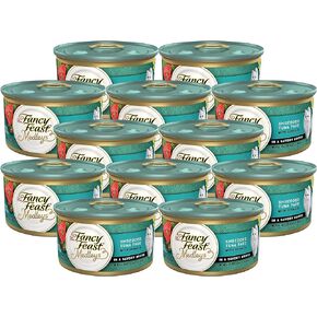 Fancy Feast Wet Cat Food Medleys Shredded White Meat Chicken Fare with Spinach in Savory Cat Food Broth - 3 oz. (Pack of 12)