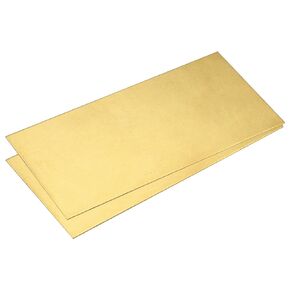 uxcell Brass Sheet, 2Pcs 4" x 2" x 0.031" H62 Metal Sheets Plates for Crafts, Electrical Repairs, Industry