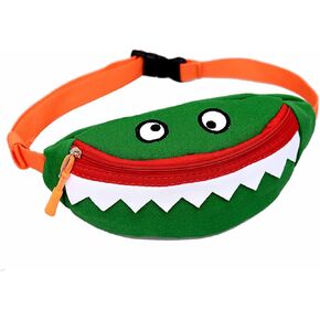 ZGMYC Kids Toddlers Cartoon Shark Crossbody Fanny Pack Canvas Cute Running Waist Bag for Boys Girls