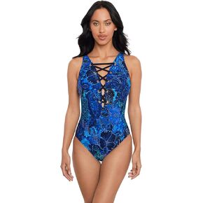 MagicSuit Women's Swimwear Juxtapose Steffi Soft Cup Lace Up One Piece Swimsuit