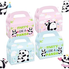 Roaring Good Time 12 PCS Panda Party Favor Box Panda Birthday Party Supplies Party Like Panda Party Supplies Panda Party Favor Bags