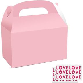 JANEMO 6PCS Gift Boxes,Red Party Treat Boxes,Candy Boxes for Wedding,Birthday Gift Packging,Classroom Parties,Gifts,Kids,Crafts and Activities,DIY,Candy, Cookies (pink.)