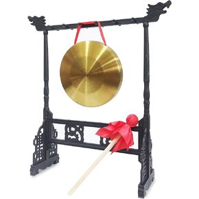 Zen Art Brass Feng Shui Desktop Gong Elevate Home Ambiance Exquisite Bring Wealth Fortune Blessings Unique Housewarming Luxury Gift Idea Rammer
