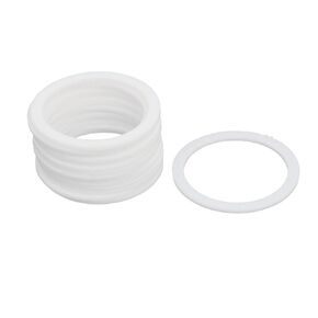 uxcell PTFE Flat Washers 55mm OD 45mm ID 2mm Thickness Sealing Gasket for Faucet Pipe Water Hose, White, Pack of 15