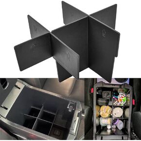 EDBETOS Center Console Organizer Insert Dividers Compatible with Toyota 4Runner 2010-2020 2021 2022 2023 5th Gen 4Runner Accessories Armrest Interlock Secondary Storage ABS Material