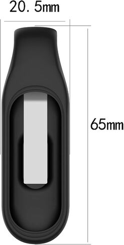 MOTONG Compatible with Xiaomi MI Band 7 Clamp - Silicone + Steel Protective Case Cover Clamp Clip Compatible with Xiaomi MI Band 7/6/5/4(Black) in Saudi Arabia