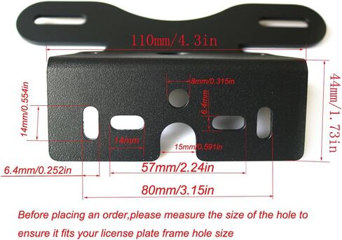 crazy sport 12V Universal License Plate LED Light ATV Lamp Bracket Car Motorcycle Rear Light in Kuwait