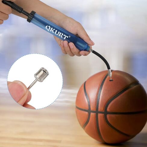 مجموعة مضخات كرة نفخ، قطعتان من مضخة هواء محمولة مع 12 إبرة، 4 فوهات و2 خرطوم تمديد، مضخات بالونات كرة السلة وكرة القدم الطائرة ومضخات يدوية نفخ سريع للكرة in Kuwait