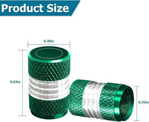 12PCS Car Tire Valve Stem Caps, Corrosion Resistant Aluminum Alloy Leak-Proof Car Wheel Pressure Caps Cover, Auto Accessories Universal for Vehicle SUV Truck Motorcycle Bike (Black) in Kuwait