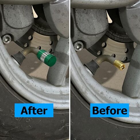 12PCS Car Tire Valve Stem Caps, Corrosion Resistant Aluminum Alloy Leak-Proof Car Wheel Pressure Caps Cover, Auto Accessories Universal for Vehicle SUV Truck Motorcycle Bike (Black) in Kuwait