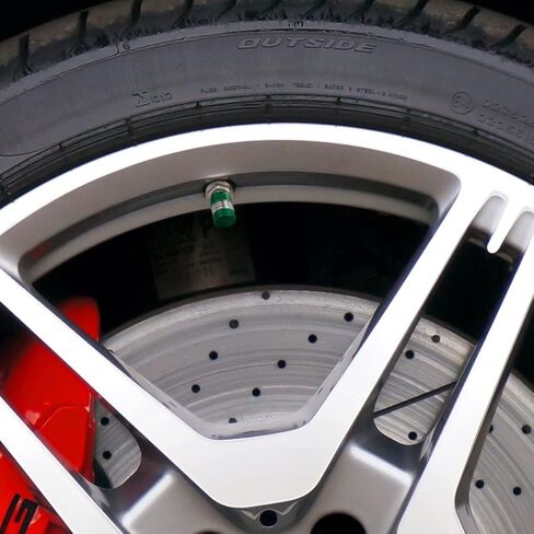 12PCS Car Tire Valve Stem Caps, Corrosion Resistant Aluminum Alloy Leak-Proof Car Wheel Pressure Caps Cover, Auto Accessories Universal for Vehicle SUV Truck Motorcycle Bike (Black) in Kuwait