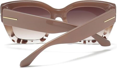 نظارة شمسية مربعة كبيرة الحجم للنساء بإطار كبير سميك عصري من الأشعة فوق البنفسجية 400 ظلال سوداء in Kuwait