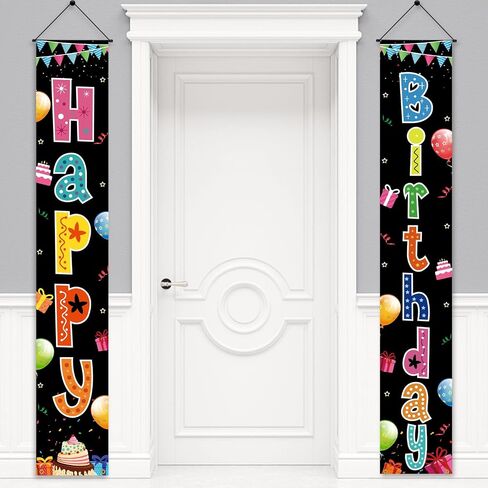 50th Birthday Decorations for Men Women, Happy 50th Birthday Banner Door Sign Cheers to 50 Years Old Theme Party Decorations Welcome Black Gold Porch Hanging Decor Party Supplies Indoor Outdoor in Saudi Arabia