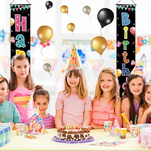 50th Birthday Decorations for Men Women, Happy 50th Birthday Banner Door Sign Cheers to 50 Years Old Theme Party Decorations Welcome Black Gold Porch Hanging Decor Party Supplies Indoor Outdoor in Saudi Arabia