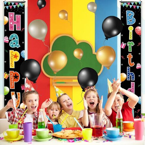 50th Birthday Decorations for Men Women, Happy 50th Birthday Banner Door Sign Cheers to 50 Years Old Theme Party Decorations Welcome Black Gold Porch Hanging Decor Party Supplies Indoor Outdoor in Saudi Arabia