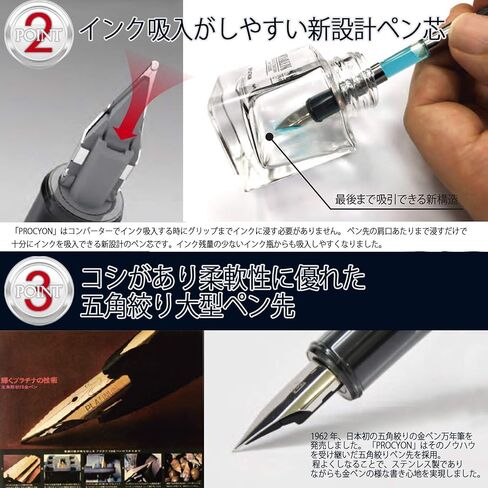 Platinum Fountain Pen, Prosion #50 Deep Sea, Fine Point, PNS-5000 50-2 in Saudi Arabia