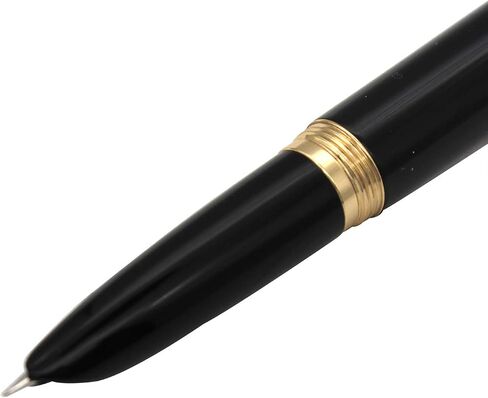 Gullor Fountain Pen with Ink Convertor, Golden Screw-on Cap, Fine Nib, Black in Kuwait