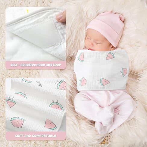 6 Pcs Newborn Snuggle Strap Adjustable Arms Swaddle Band Baby Belly Band Arms Safe Swaddle Sleep Wrap Blanket for Newborn Infant Boy Girls (Flower and Animal Style) in Saudi Arabia