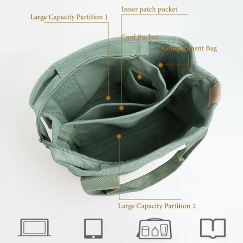 Canvas Tote Bag Large Multi-Pocket Handbag Japanese Handmade Crossbody Bag Cute Shoulder Purse Travel Satchel Hobo Bag in Saudi Arabia