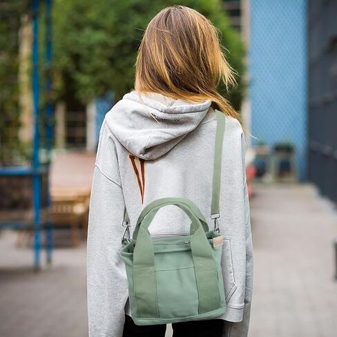 Canvas Tote Bag Large Multi-Pocket Handbag Japanese Handmade Crossbody Bag Cute Shoulder Purse Travel Satchel Hobo Bag in Saudi Arabia