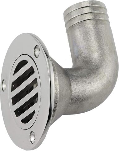 NRC&XRC Stainless Steel 316 Marine Deck Drain Boat Deck Drain1 1/2 Inch (38MM) or 1-1/4in(32MM) 90 Degree Floor Deck Drain Scuppers W/Screws in Saudi Arabia