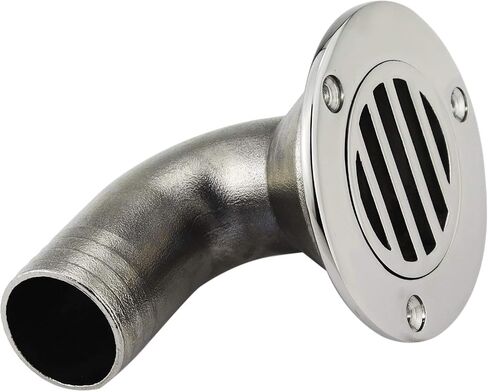 NRC&XRC Stainless Steel 316 Marine Deck Drain Boat Deck Drain1 1/2 Inch (38MM) or 1-1/4in(32MM) 90 Degree Floor Deck Drain Scuppers W/Screws in Saudi Arabia